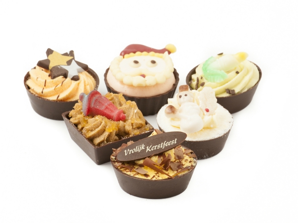 Kerst Chocolade petit fours